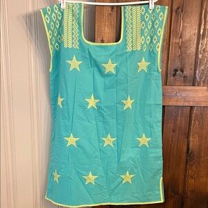Vibrant Star Embroidered Women's Dress